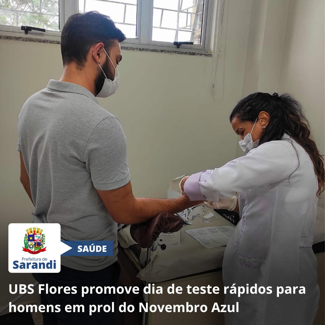 UBS Flores promove dia de teste rápidos para homens em prol do Novembro Azul